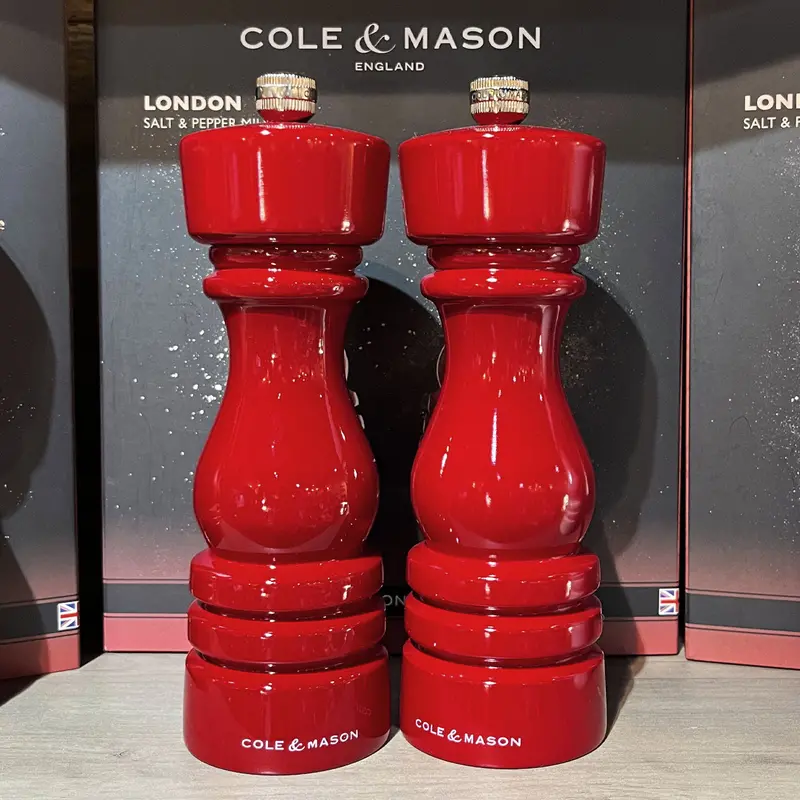 Cole & Mason London Red Salt And Pepper Grinder Set 1