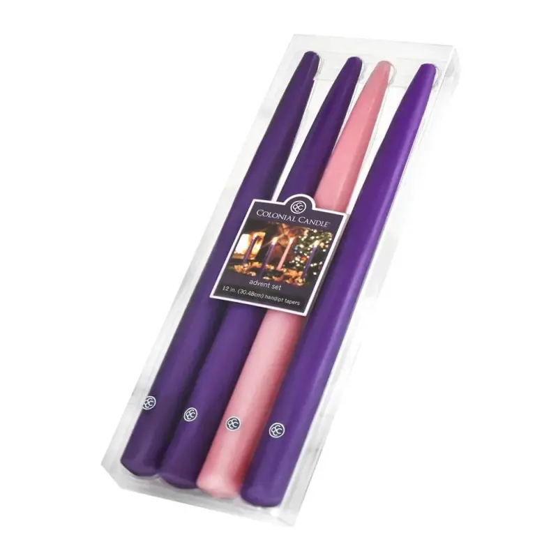 Colonial Candle Advent Taper Set – Four 12-Inch Candles 1