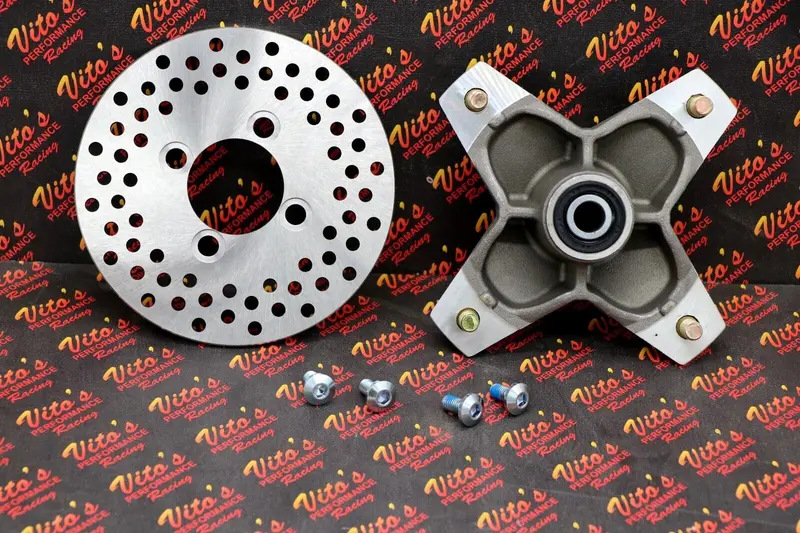 Complete Front Hub Kit With Rotor, Bearings & Seals For Yamaha Banshee, Warrior & Blaster 1