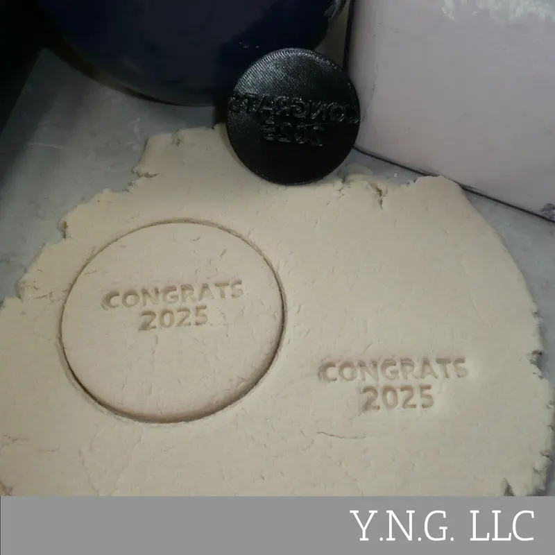 Congrats Class Of 2025 Cookie Embosser – Vibrant Commencement Dessert Decorator 1