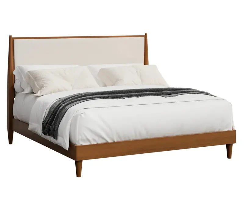 Contour Queen-Sized Upholstered Platform Bed Frame 1