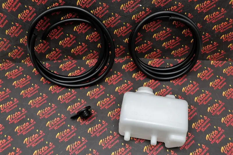 Coolant Overflow Reservoir Kit – Includes Bottle, Cap & Pre-Cut Hoses For Yamaha Banshee 1