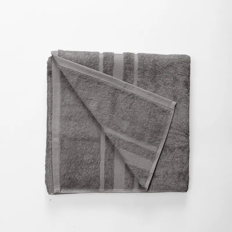 Cotton Bay Supreme Mid Grey Bath Towel 1