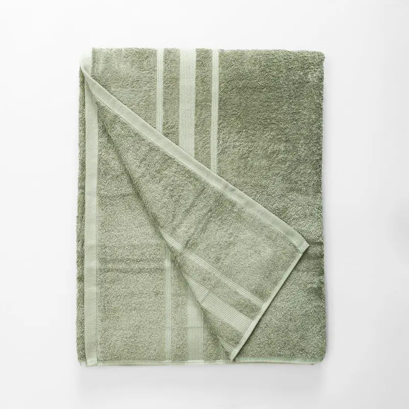 Cotton Bay Supreme Moss Green Bath Sheet 1