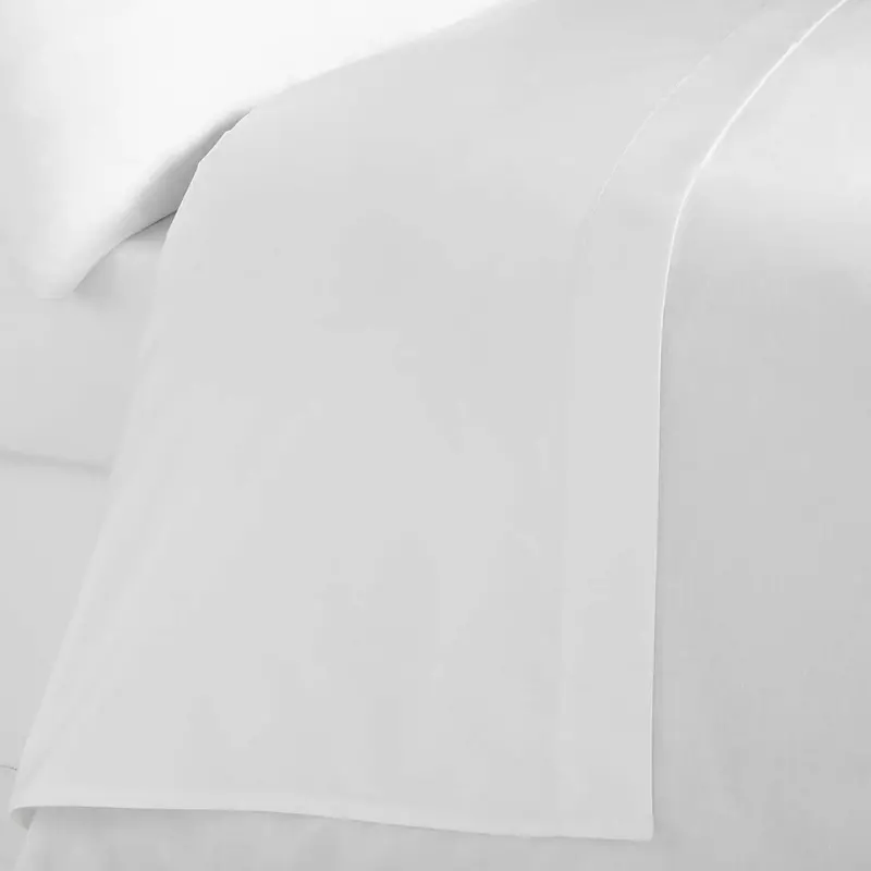 Cotton-Rich Flat Sheet – 200Tc Percale, White 1