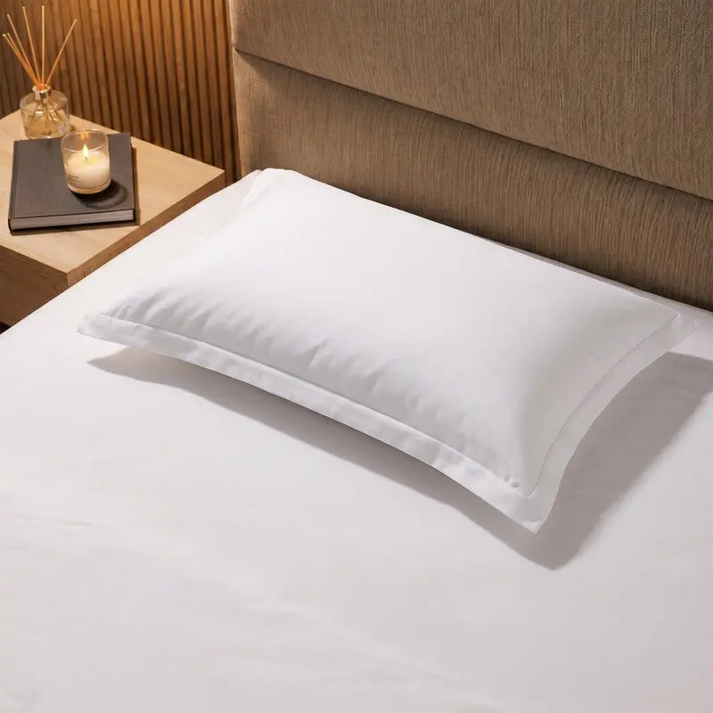 Cotton-Rich Pillowcase – 200Tc Oxford Percale, White 1