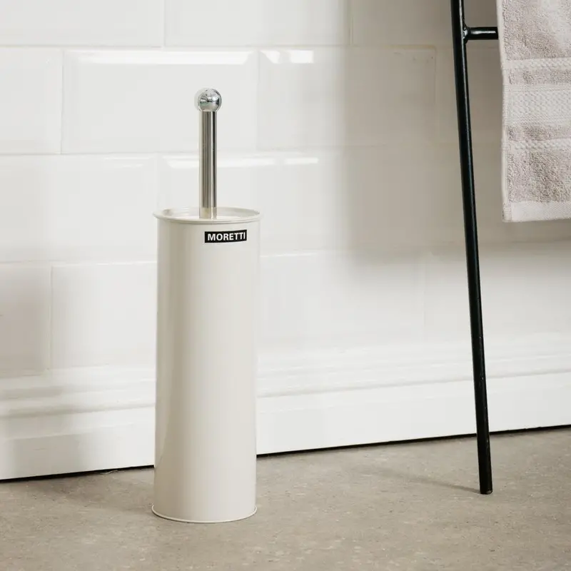 Cream Gloss-Finish Toilet Brush With Ergonomic Handle – Moretti Collection 1