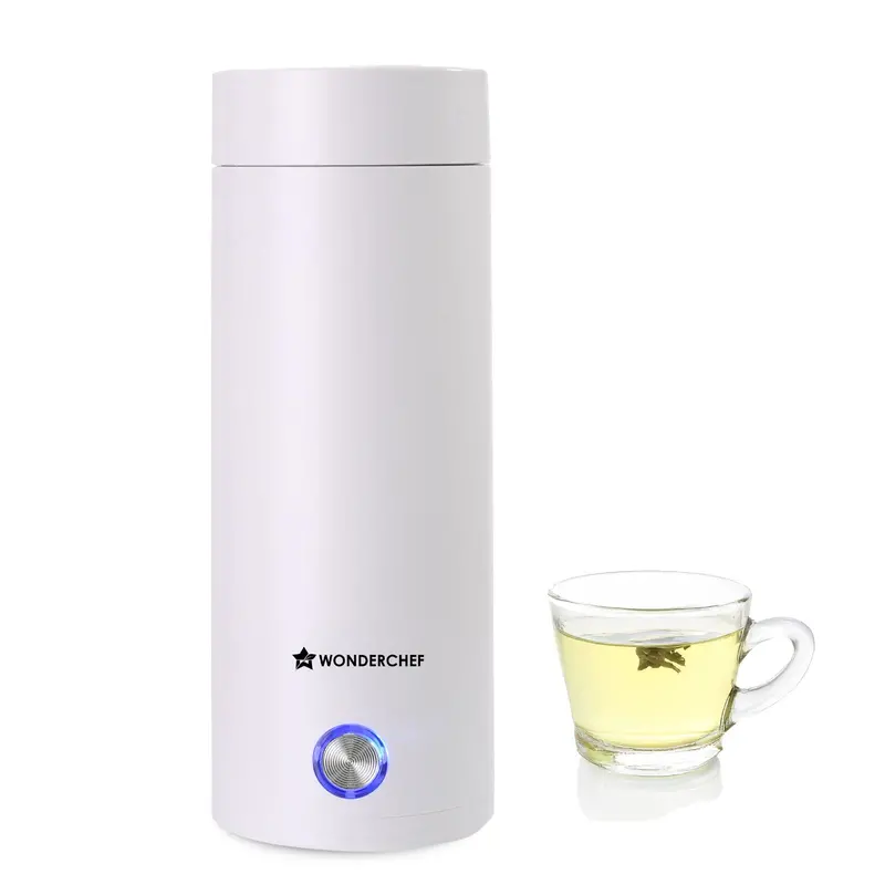 Crescent Travel Kettle – 400Ml Compact Design | Leak-Proof Build With Steam Release Valve | Led Indicator & Full Manual Control | High-Grade Stainless Interior 1