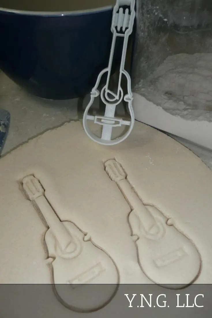 Cuatro Guitar Cookie Cutter – Puerto Rican 4-String Instrument Baking Template, Usa-Made 1