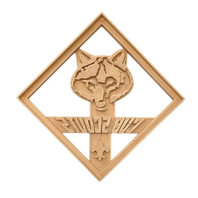 Cub Scout Emblem Fondant Cutter – Boy Scouts-Themed Cupcake Topper Set (6), 1.75", Fd4524 1