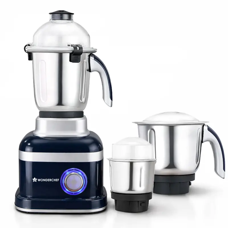 Cube 1000W 3-Jar Mixer Grinder – Flow Breaker Jars For Chutneys, Batters & Blending 1