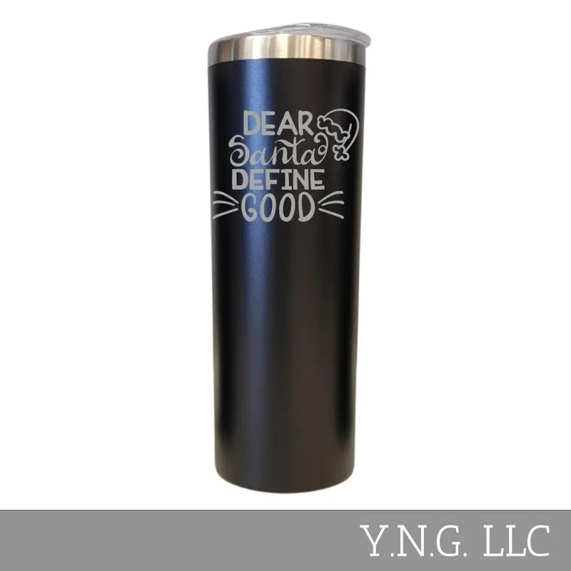 Dear Santa: Define Good Christmas Black 20Oz Tumbler La5178 1