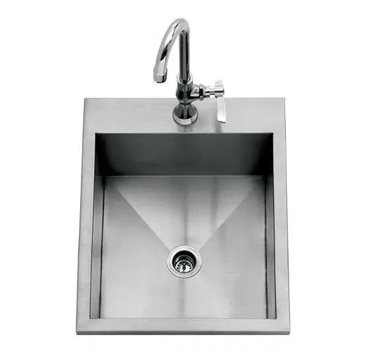 Delta Heat 15-Inch Outdoor Sink With Cold Water Faucet 1