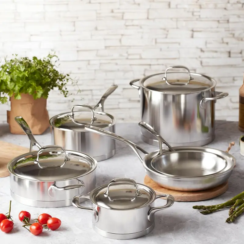 Demeyere Atlantis 10-Piece Cookware Set – 7-Ply Bonded Stainless Steel 1