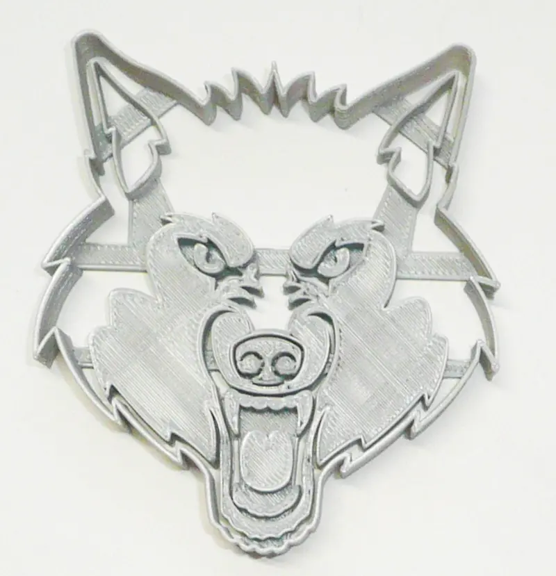 Detailed Wolf Face Fondant Cutter – 6-Piece 1.75 Inch Cookie & Cupcake Topper Set 1