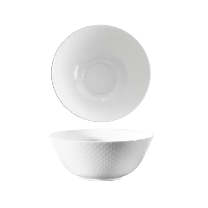 Diamond White Deep Noodle Bowl – 18 Cm Diameter × 7.5 Cm Height 1