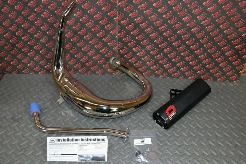Dmc Alien Chrome-Plated Exhaust System For Yamaha Blaster – Full Pipe + Silencer 1