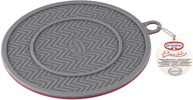 Dr. Oetker 18.5 Cm Silicone Coaster Set – Durable & Dishwasher-Safe 1