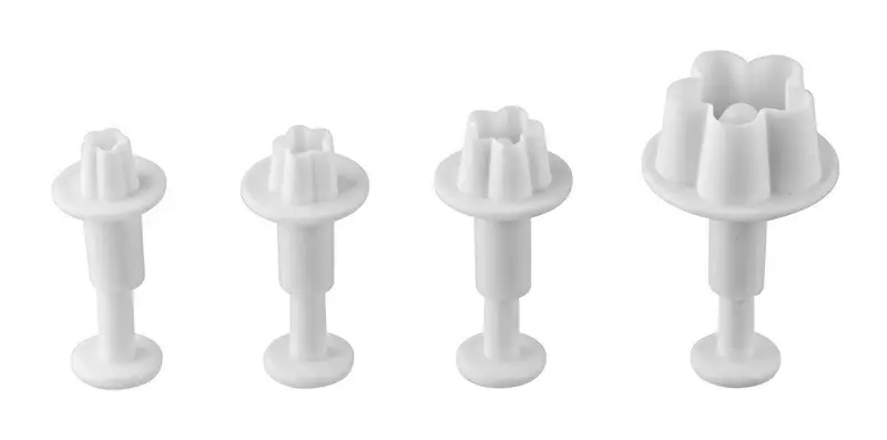 Dr. Oetker Fondant & Marzipan Flower Decoration Cutters – 4-Piece Plastic Set 1