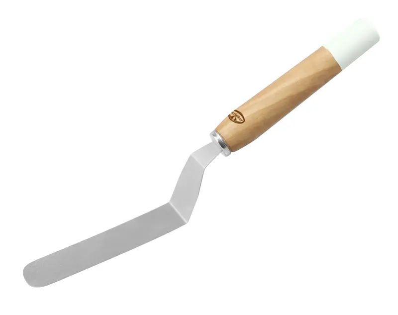 Dr. Oetker Retro-Style Spatula – Wooden Handle With Light Green & Silver Accents, 26.5 × 3 Cm 1
