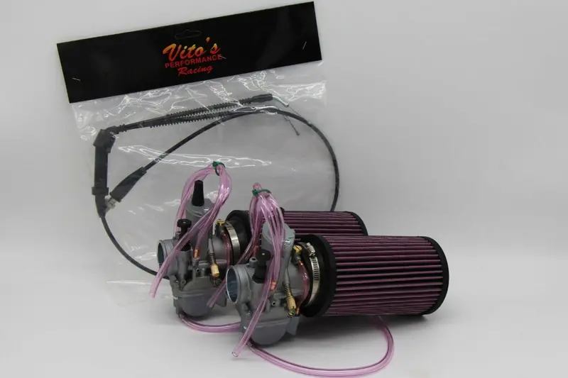 Dual 34Mm Pwk Carburetor Setup For Yamaha Banshee – Includes Cables & K&N Filters 1