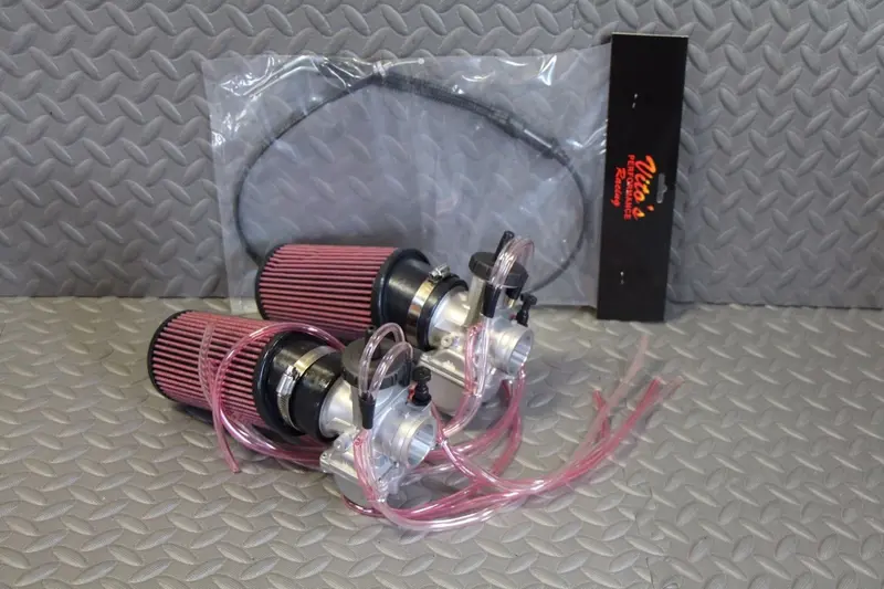 Dual 35Mm Pwk Carburetor Kit For Yamaha Banshee – With Pod Filters & Throttle Cable 1