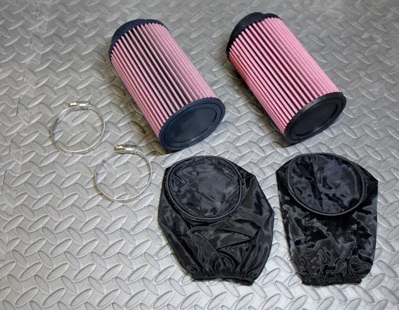 Dual K&N-Style Air Filters With Outerwear For Yamaha Banshee & Blaster – Stock 26Mm Mikuni Size 1