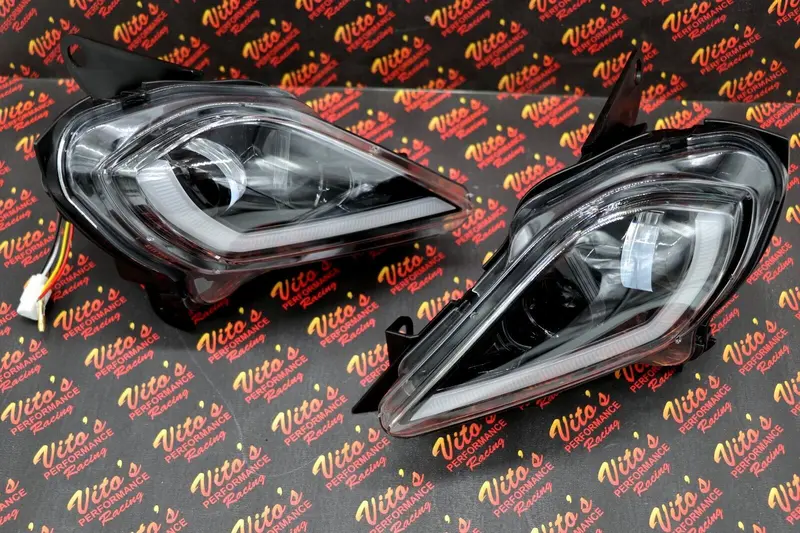 Dual Led Headlights Compatible With Yamaha Yfz450R, Raptor 700/700R, Yfz450, And Wolverine 1