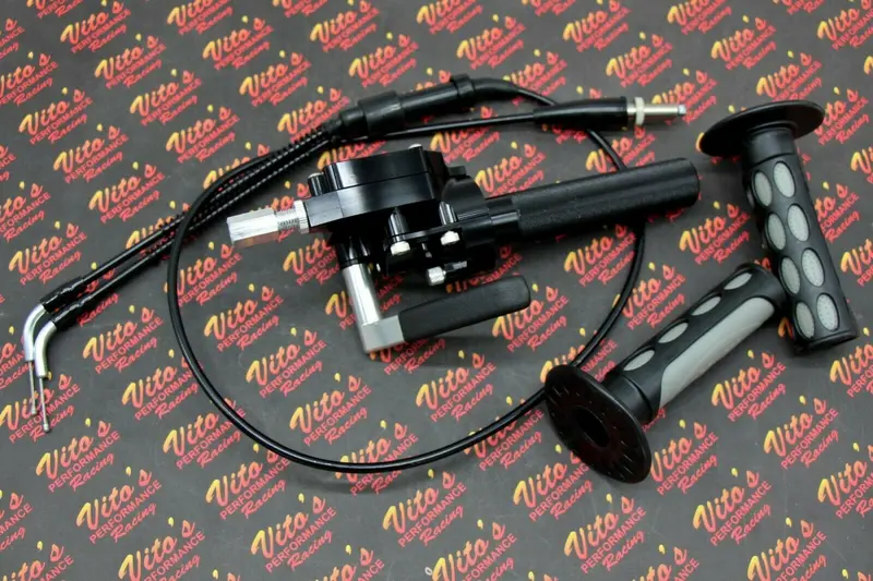 Dual-Thumb Twist Throttle Kit For Yamaha Banshee With Vito'S Cable & Grips 1