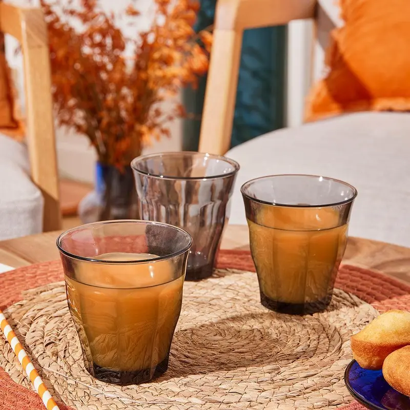 Duralex Le Picardie Slate Grey Glass Tumblers – Set Of 4 Modern Drinkware 1