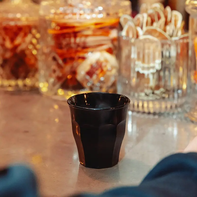 Duralex Le Picardie Tumbler – Noir Set Of 4 Sleek Black Glass Cups 1