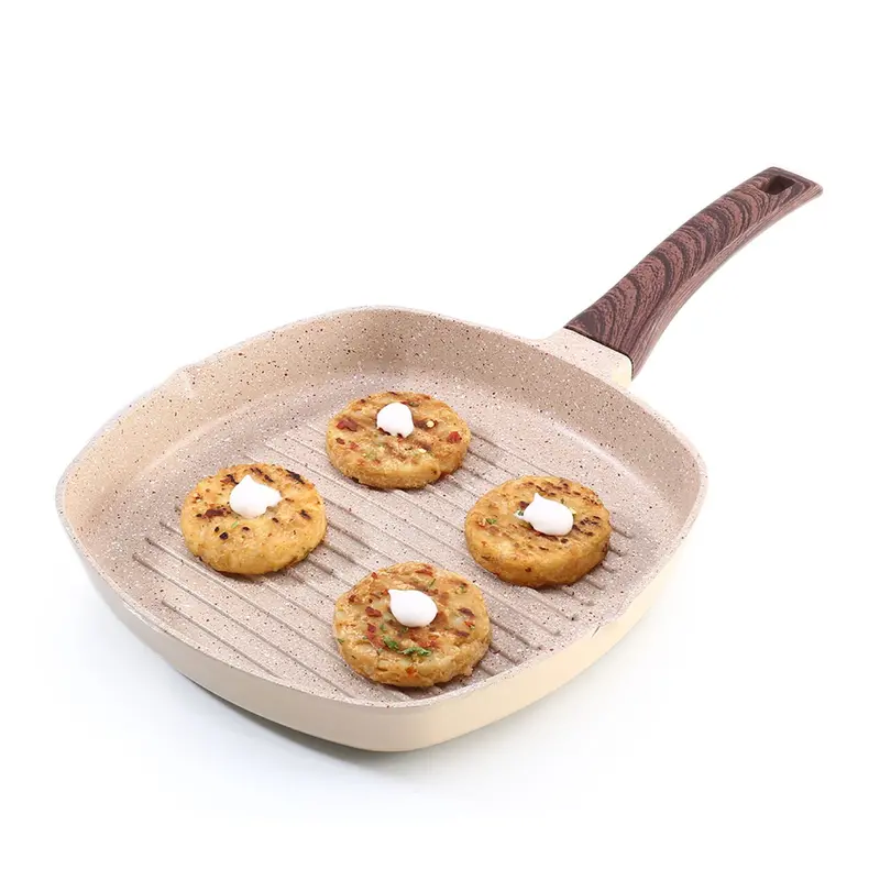Duralife 24 Cm Ivory Grill Pan – Premium Die-Cast Construction, 5-Layer Non-Stick Coating, Ergonomic Handle, 1.5L, Pfoa-Free, 2-Year Warranty 1