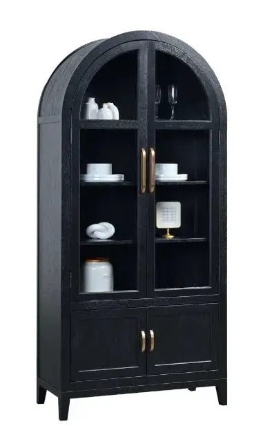 Durham Display Cabinet – Glass-Front Curio For Living Room Or Dining Area 1