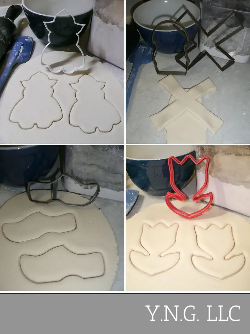 Dutch Tulip Festival Cookie Cutters – 4-Piece Heritage-Inspired Set, Usa-Made Pr1486 1
