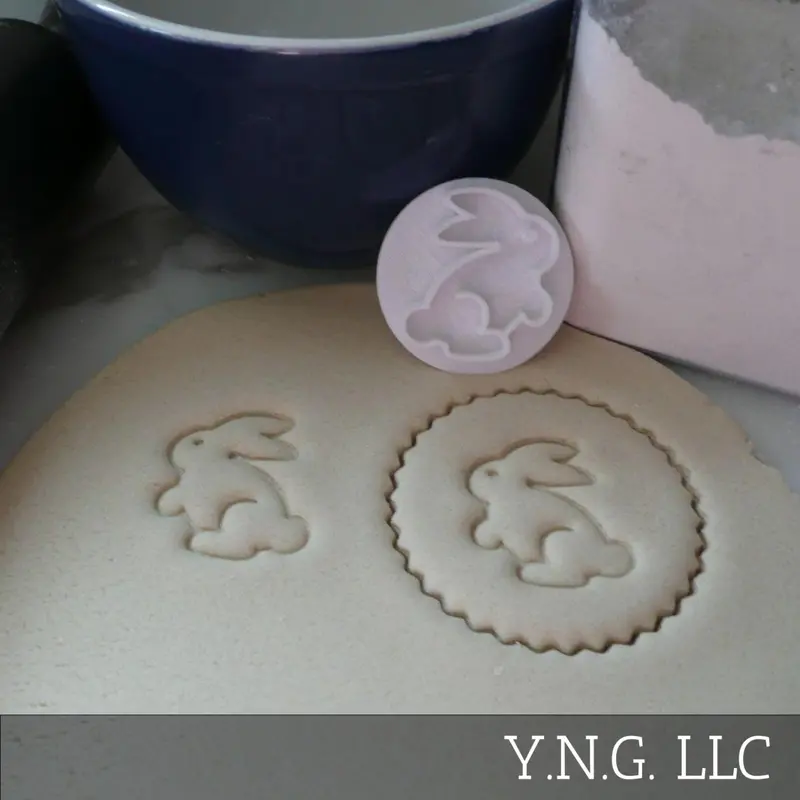 Easter Bunny Cookie Embosser – Classic Rabbit-Themed Baking Stamp, Usa-Made Pr5523 1