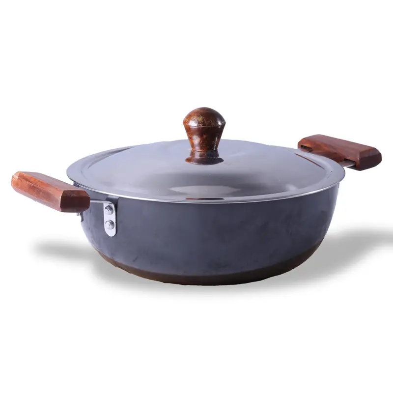 Ebony Deep Kadhai (24Cm, 3L) – Hard-Anodized Wok-Style Cookware With Lid For Curries, Stir-Fries, And Dals 1