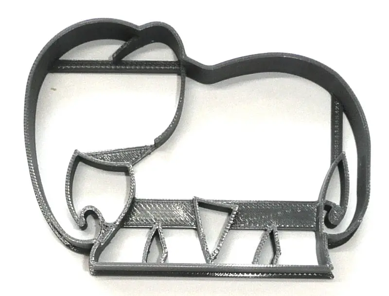 Elephant Side-Profile Fondant Cutter Set – 6-Piece Cupcake Topper, 1.75" Diameter, Usa-Made Fd4398 1