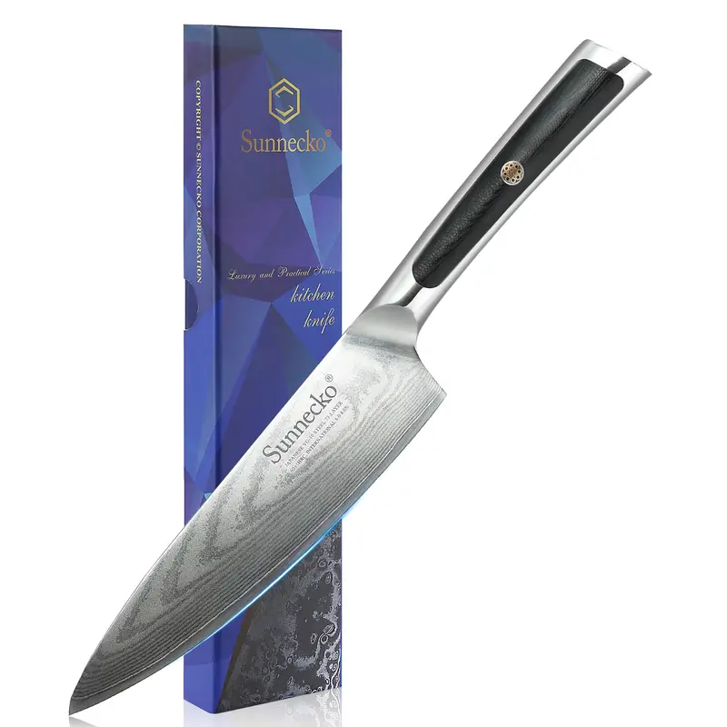 Elite G Series 6.5-Inch Full-Tang Chef Knife – Forged Vg10 Damascus Steel 1