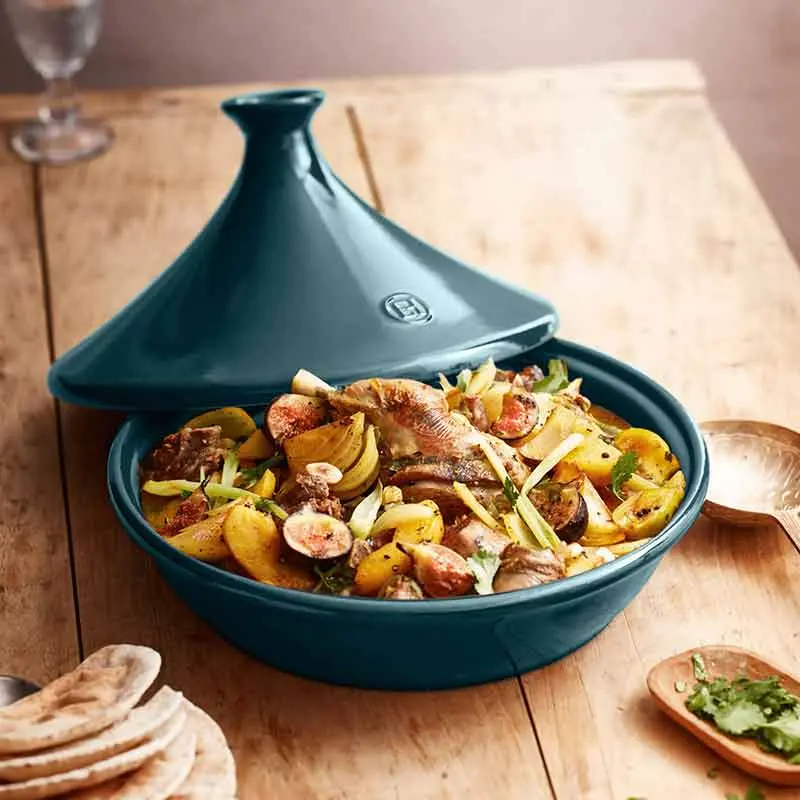 Emile Henry Blue Flame Tagine – 2.6-Quart Authentic Moroccan Cookware 1
