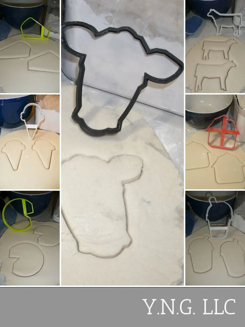 Farm Life & 4-H Dairy Cookie Cutters – 7-Piece Cows & Farmer Collection, Usa-Made Pr1475 1