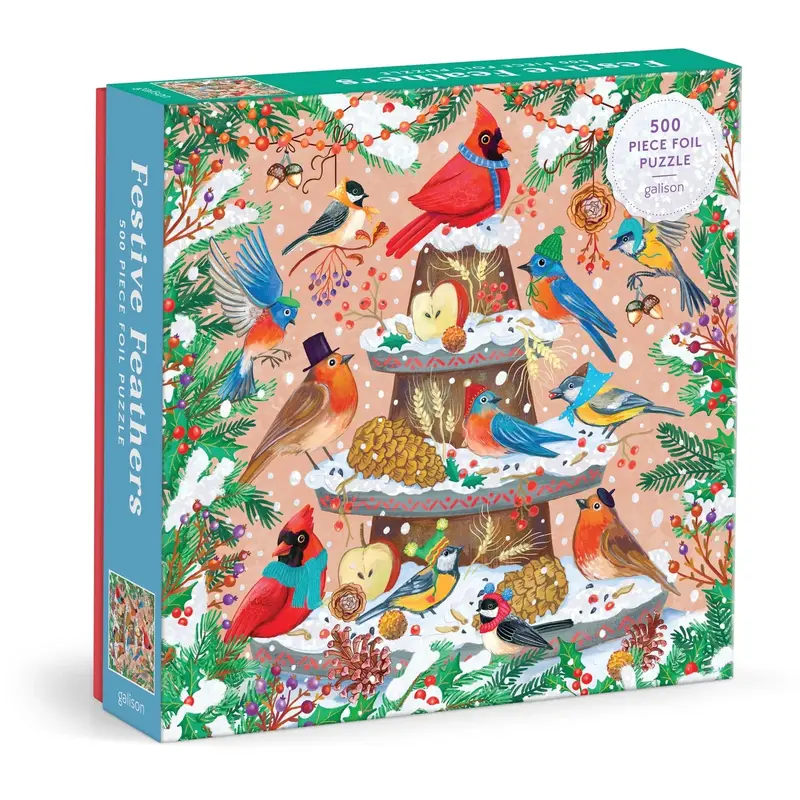 Festive Feathers Jigsaw Puzzle – 500-Piece Holiday-Themed Assembly Game 1