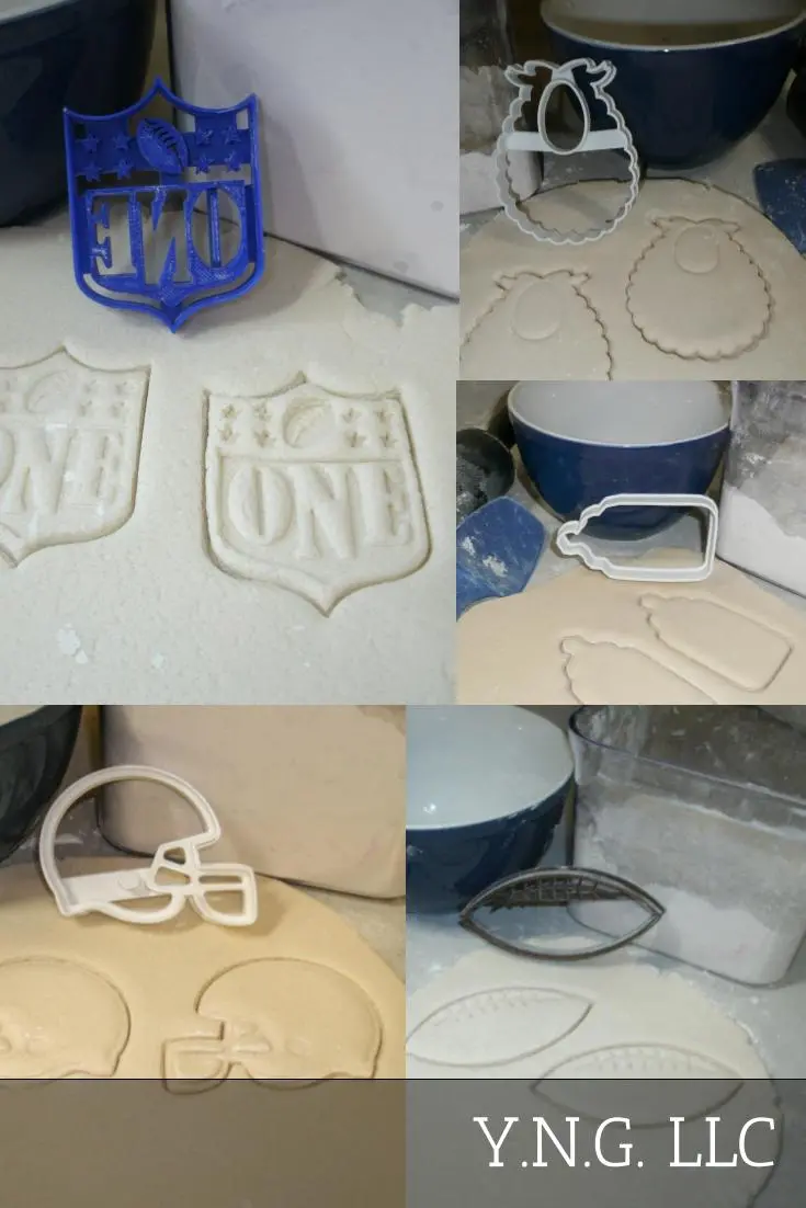 First Birthday Nfl Football Cookie Cutters – 5-Piece Sports-Themed Celebration Baking Set, Usa-Made Pr1240 1