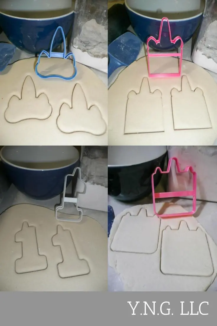 First Birthday Unicorn Theme Cookie Cutters – 4-Piece Celebration Set 1