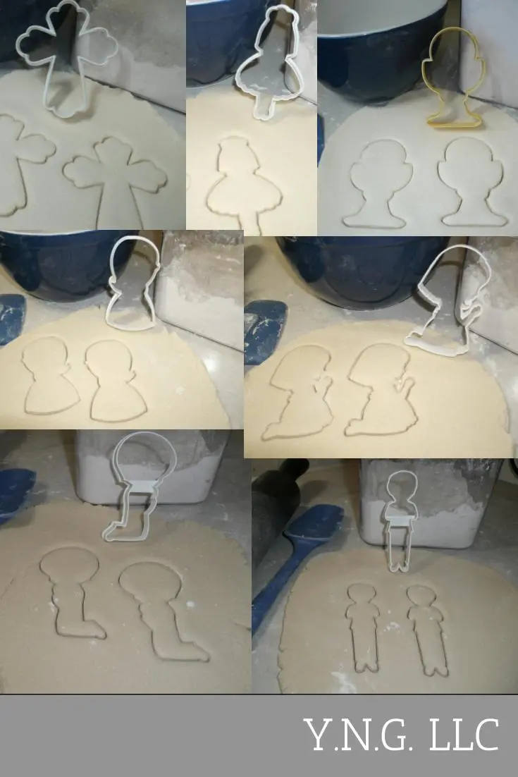 First Holy Communion Cookie Cutters – 7-Piece Christian Eucharist-Themed Baking Set 1