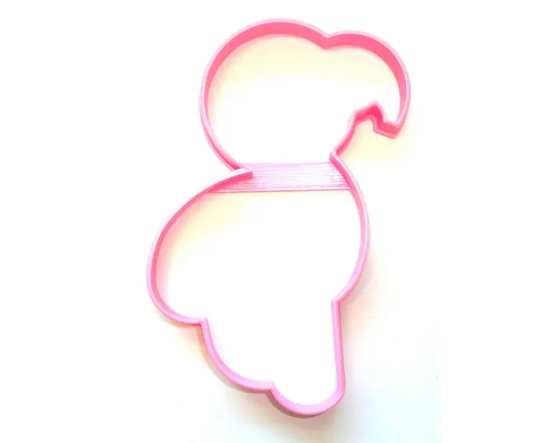 Flamingo Silhouette Fondant Cutter Bundle – 6 Tropical-Themed Cupcake Toppers, 1.75" 1