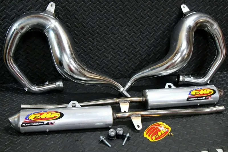 Fmf Fatty Exhaust Pipes With Turbine Core 2 Spark-Arrestor Silencers For Yamaha Banshee 1