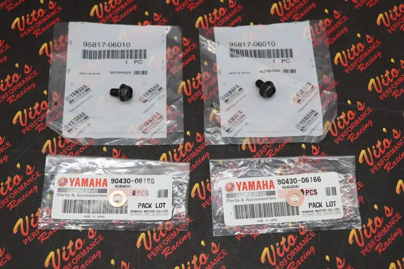 Genuine Yamaha Banshee Oem Cylinder Drain Plug Bolts And Washers 1