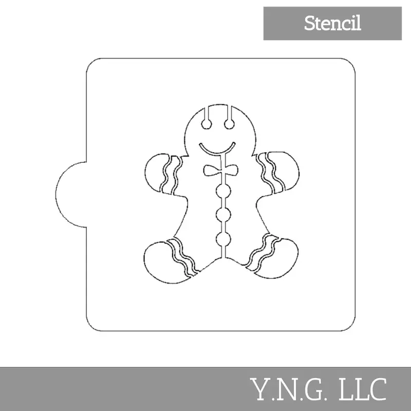 Gingerbread Boy Cookie And Cake Stencil – Classic Holiday Template, Usa Made (Ls3213) 1