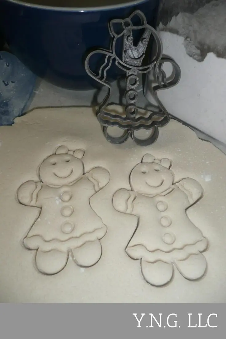Gingerbread Girl Cookie Cutter – Charming Outline Highlighting Dress And Bow Embellishments 1