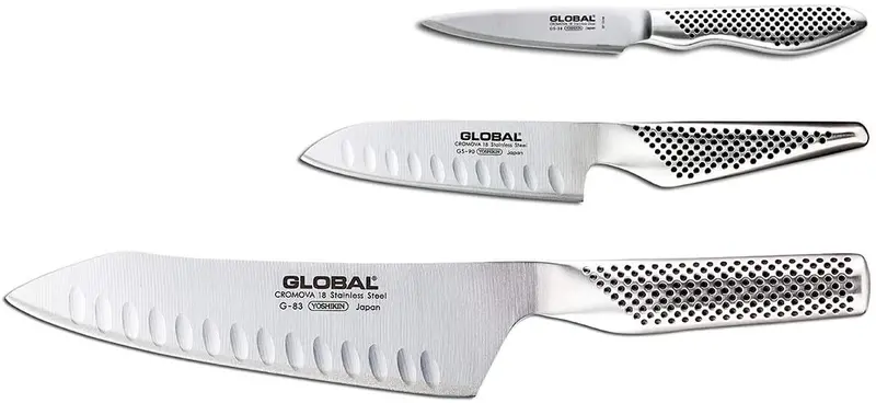Global G-833890 Classic 3-Piece Essential Knife Collection 1